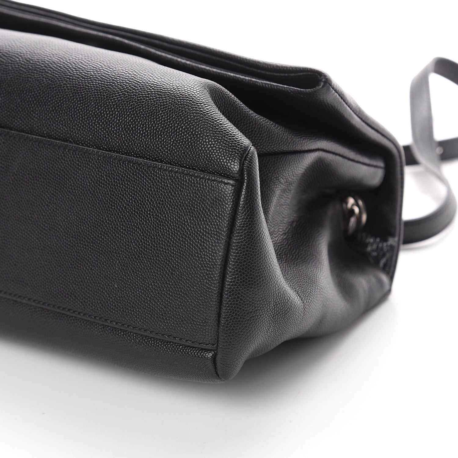 Saint Laurent Grain De Poudre Medium West Hollywood Monogram Fold-Over Black 8 of 8