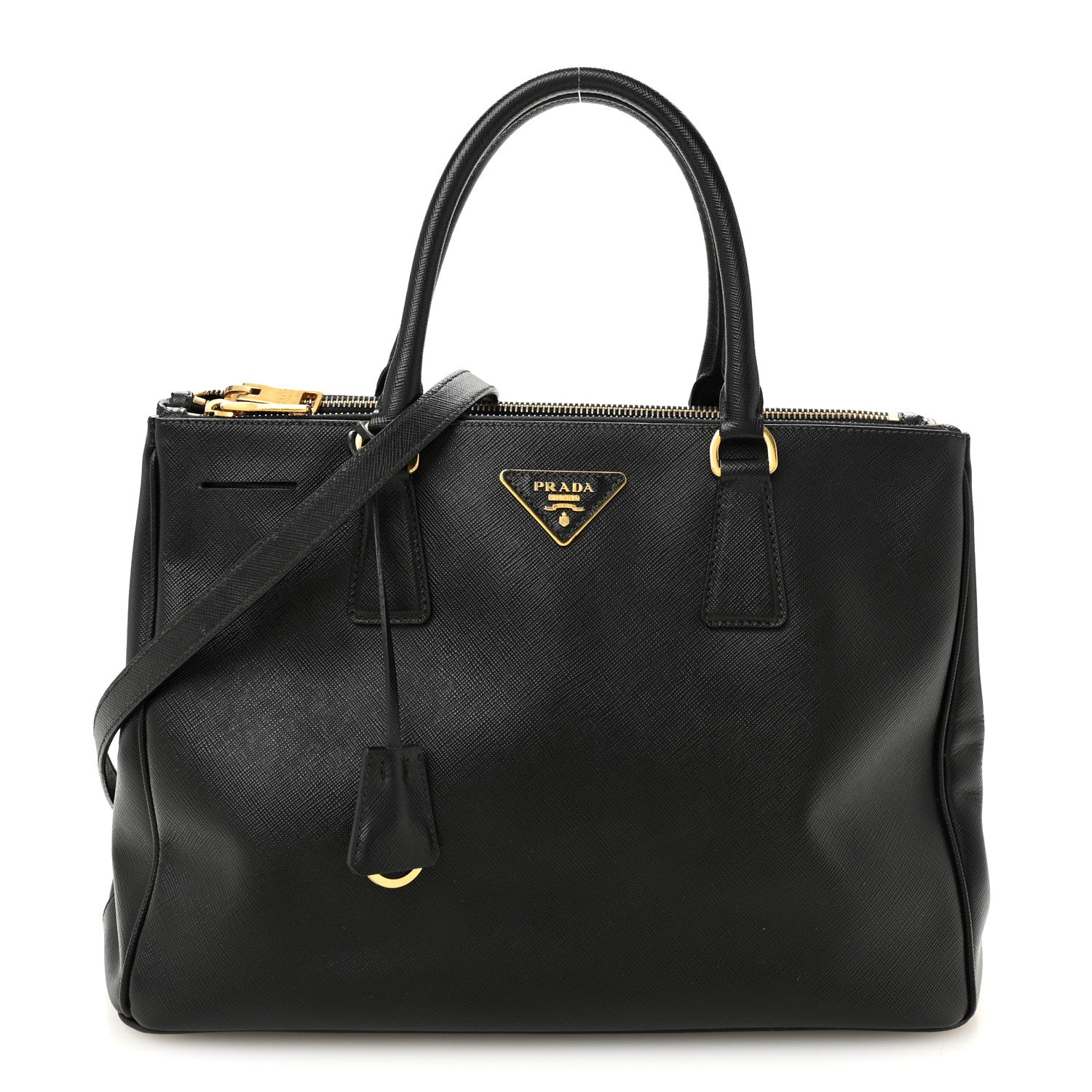 Prada Saffiano Medium Galleria Double Zip Tote Black 1 of 15