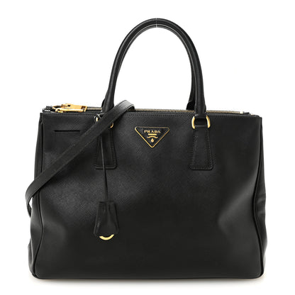 Prada Saffiano Medium Galleria Double Zip Tote Black 1 of 15