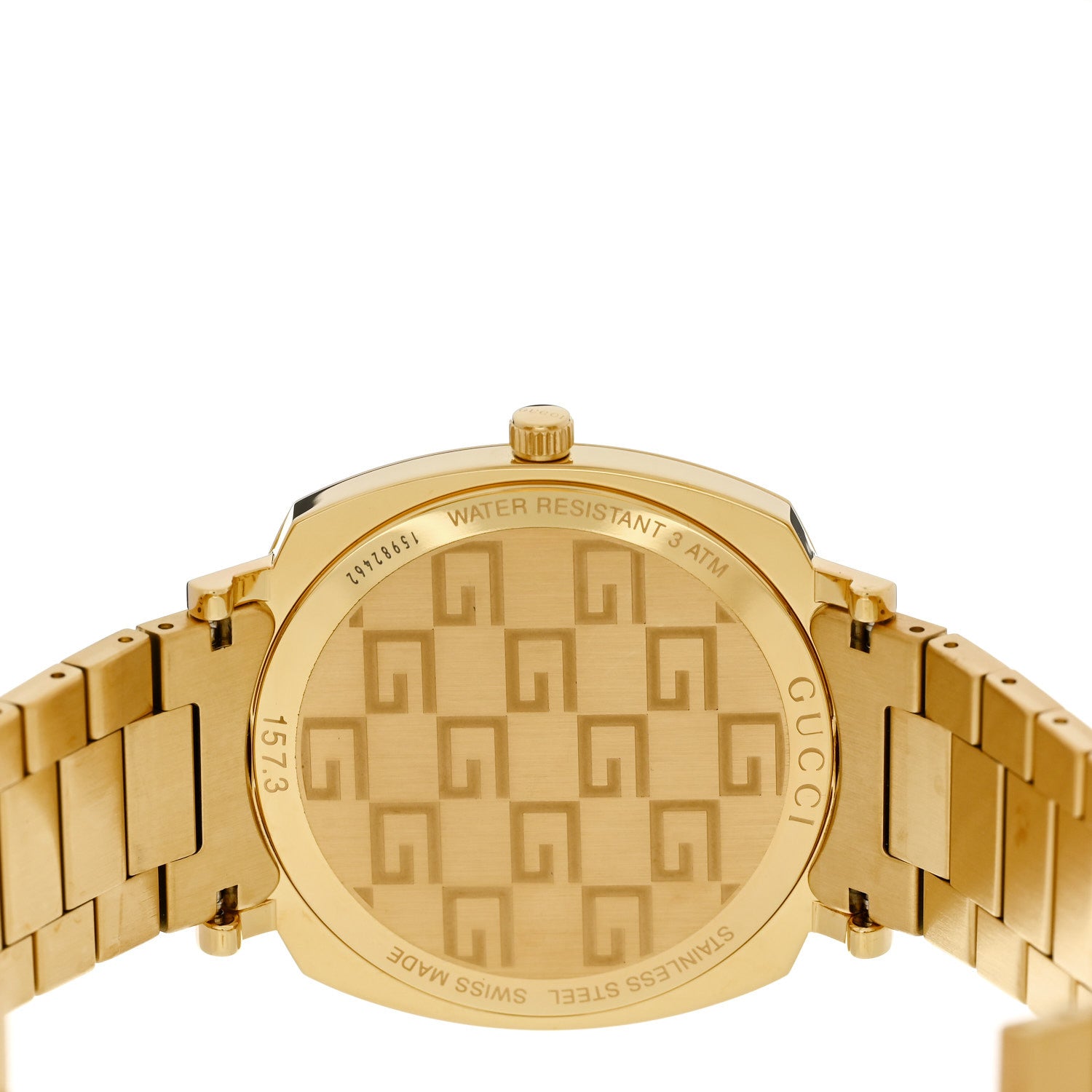 Gucci Stainless Steel 38mm Grip Quartz Watch Gold 1816008