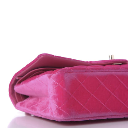 Chanel Velvet Quilted Medium Double Flap Pink 6 of 9