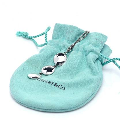 Tiffany Sterling Silver Triple Disc Drop Pendant Necklace 5 of 5