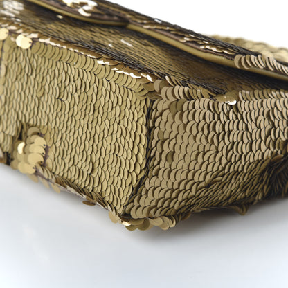 Chanel Sequin Quilted Medium Single Flap Gold 7 of 11