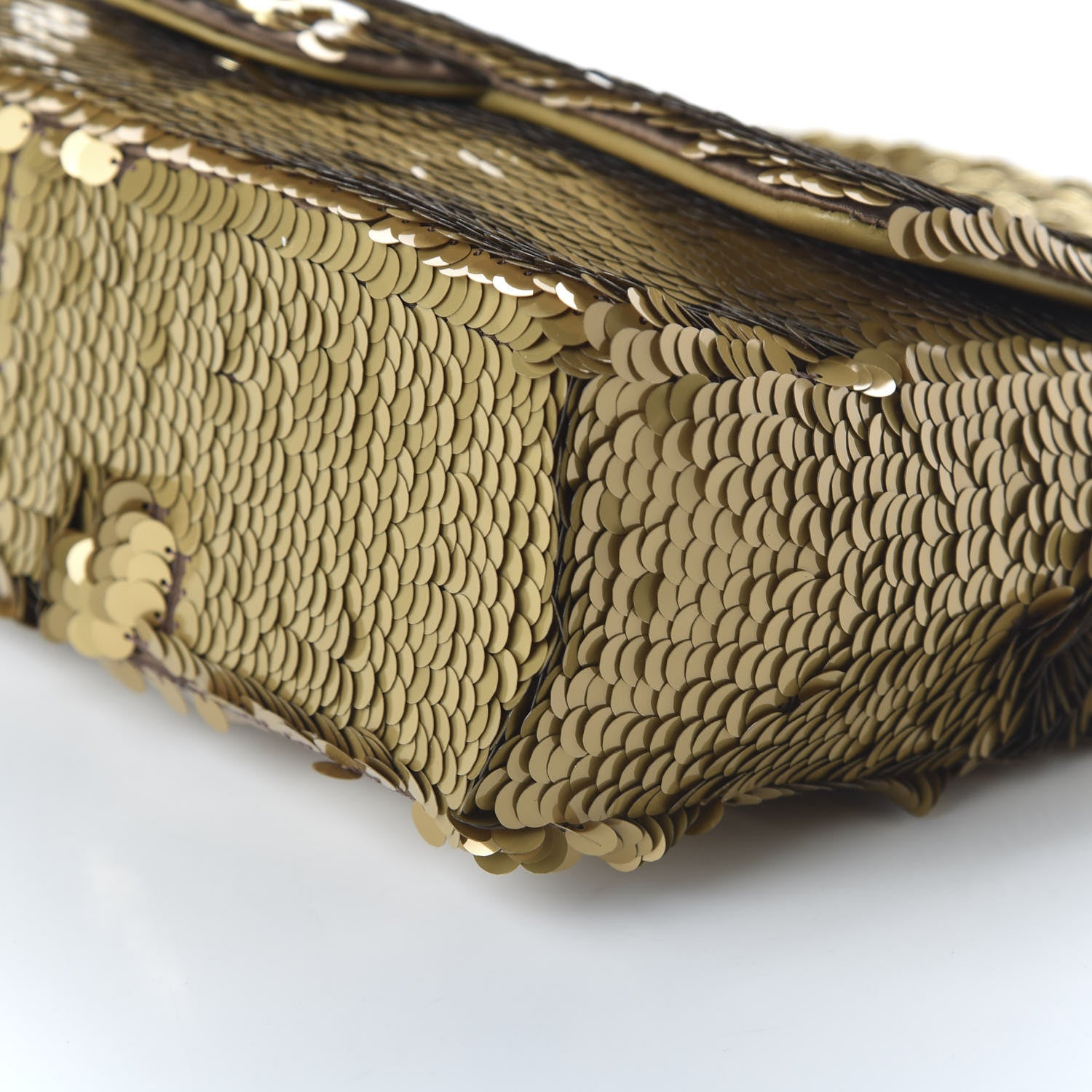 Chanel Sequin Quilted Medium Single Flap Gold 7 of 11