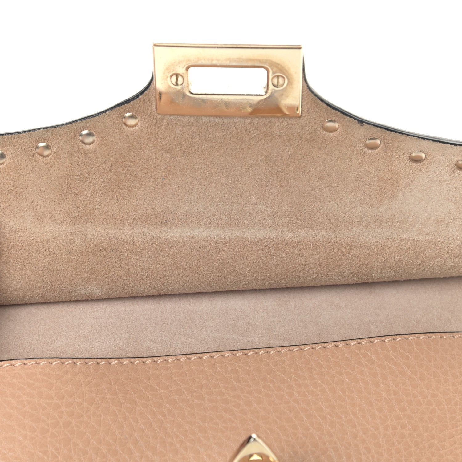 Valentino Garavani Pebbled Calfskin Rockstud Crossbody Messenger Bag Skin Sorbet 7 of 8