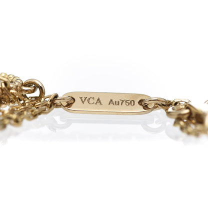 Van Cleef & Arpels 18K Yellow Gold Mother of Pearl Sweet Alhambra Bracelet 6 of 7