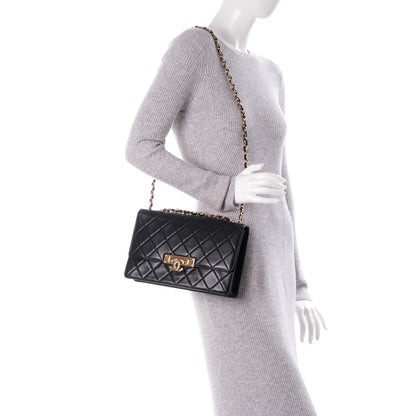 Chanel Lambskin Quilted Large Golden Class Flap Black 2 of 7