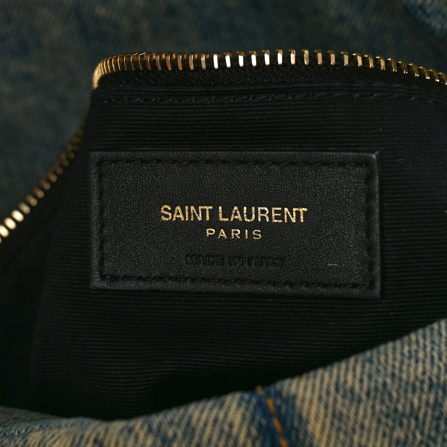 Saint Laurent Denim Quilted Medium Loulou Puffer Monogram Chain Satchel Blue Black 6 of 8