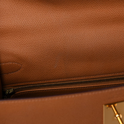 Hermes Epsom Kelly Sellier 32 Camel Tabac 13 of 23