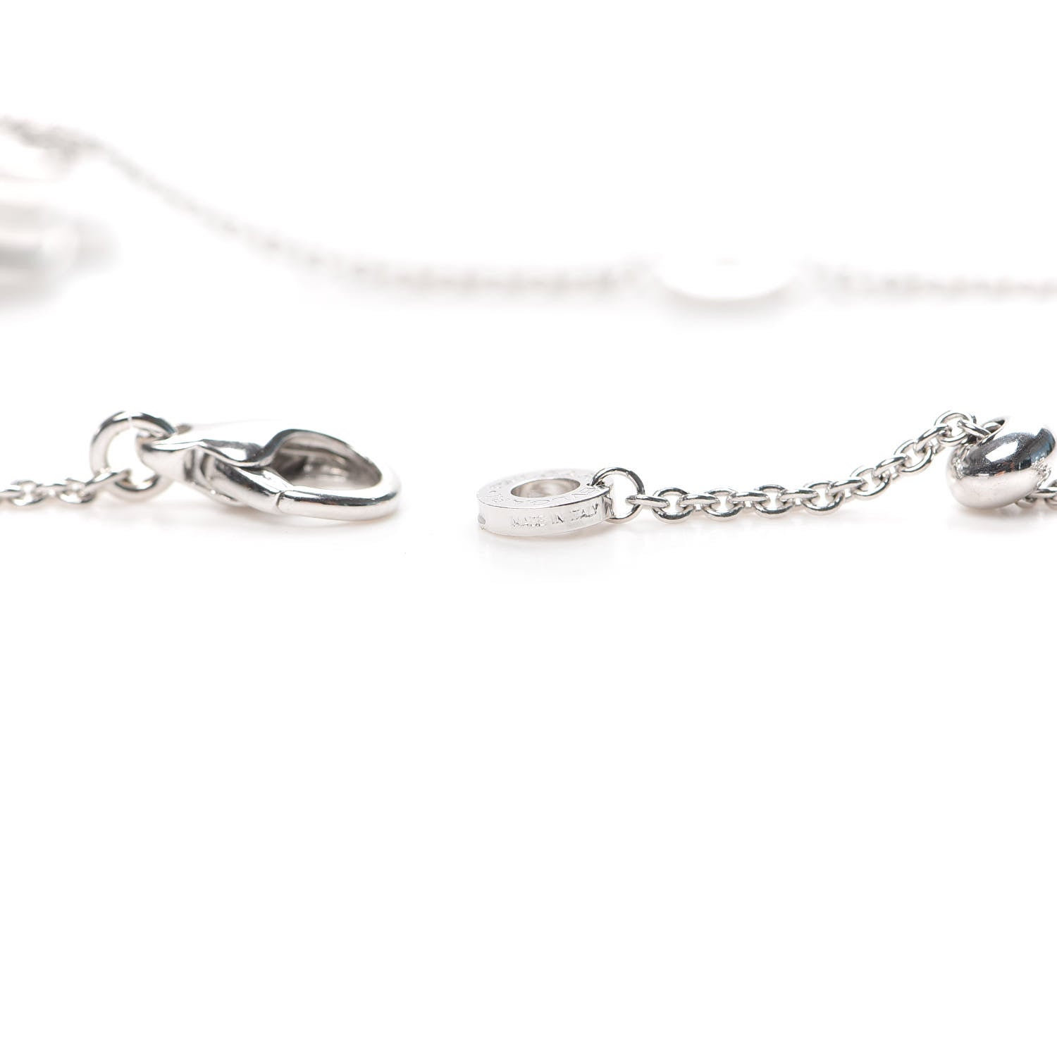 Bulgari 18K White Gold B.Zero1 Lavalier Necklace 4 of 5
