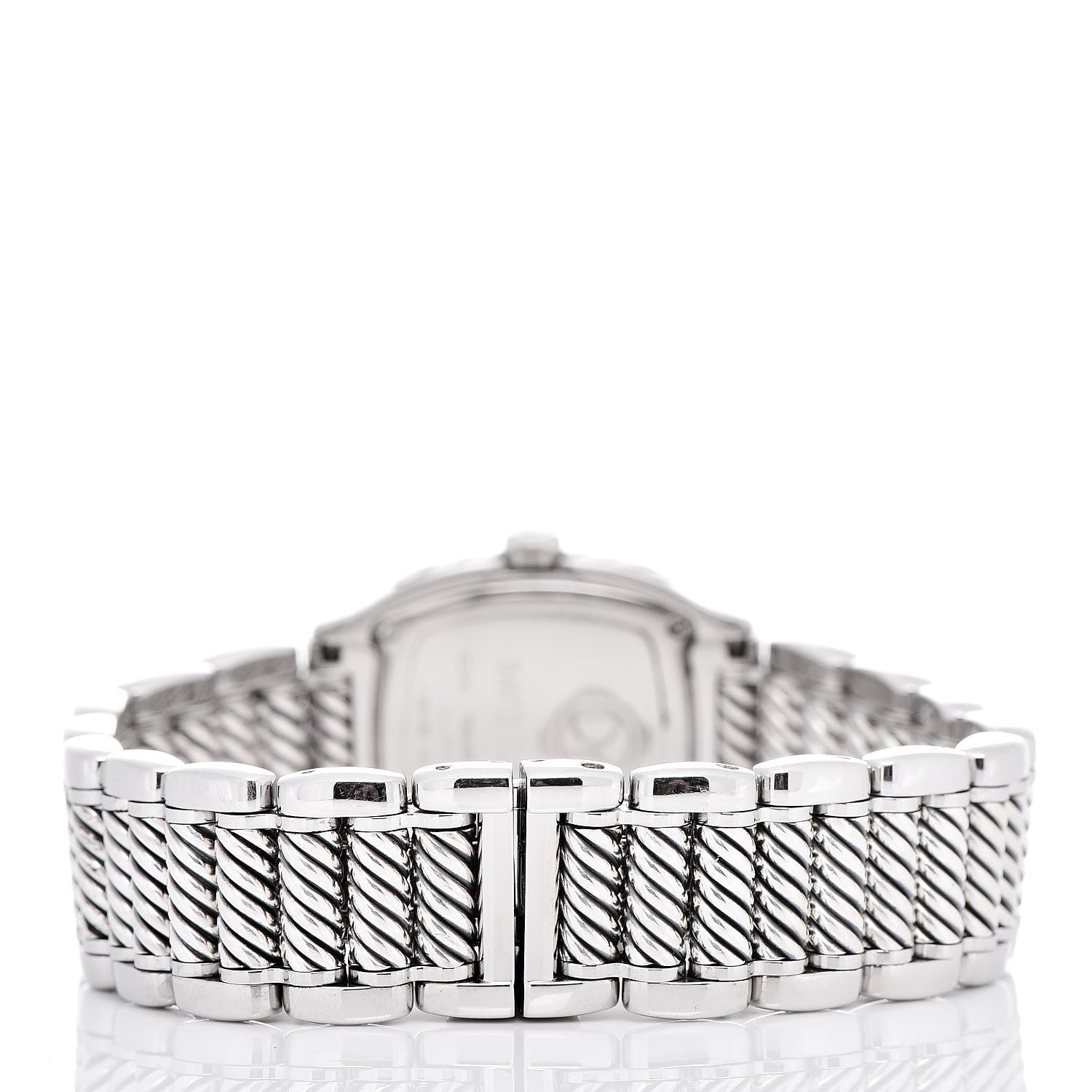 David Yurman Stainless Steel Sterling Silver Diamond Mother of Pearl 25mm Thoroughbred Quartz Watch 4 of 8