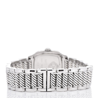 David Yurman Stainless Steel Sterling Silver Diamond Mother of Pearl 25mm Thoroughbred Quartz Watch 4 of 8