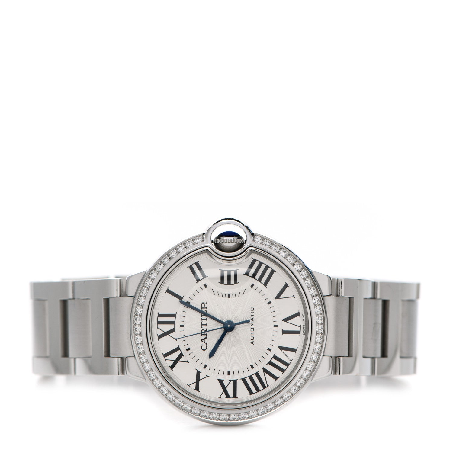 Cartier Stainless Steel Diamond Bezel 36mm Ballon Bleu De Cartier Automatic Watch 2 of 5