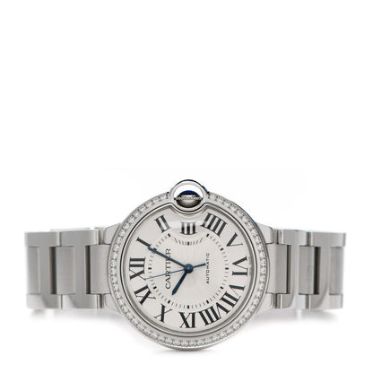 Cartier Stainless Steel Diamond Bezel 36mm Ballon Bleu De Cartier Automatic Watch 2 of 5