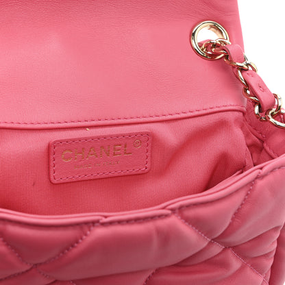Chanel Calfskin Quilted Mini Square Bubbly Flap Pink 6 of 11
