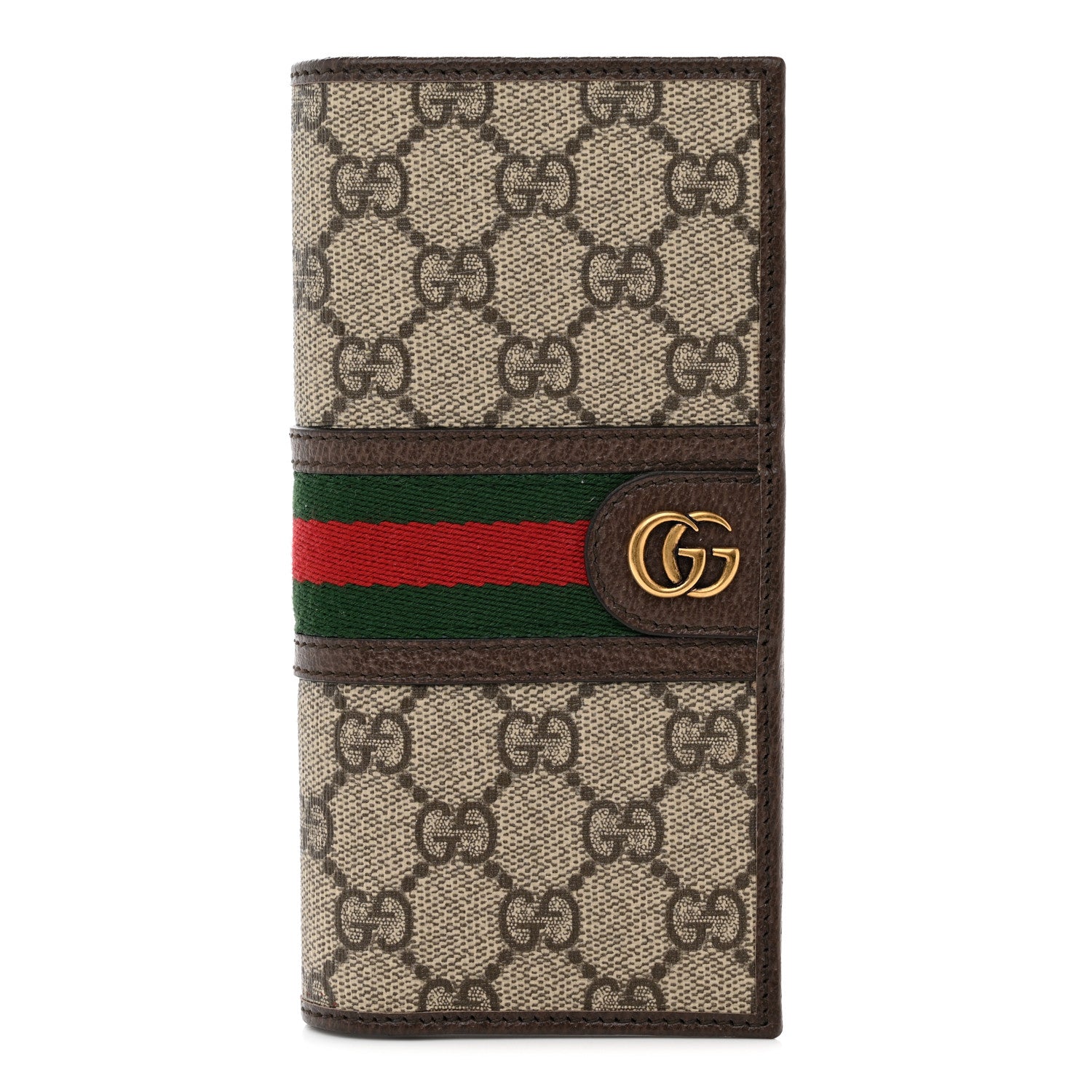 Gucci GG Supreme Monogram Web Mens Ophidia Long Wallet Beige New Acero 1 of 8