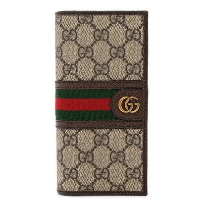 Gucci GG Supreme Monogram Web Mens Ophidia Long Wallet Beige New Acero 1 of 8