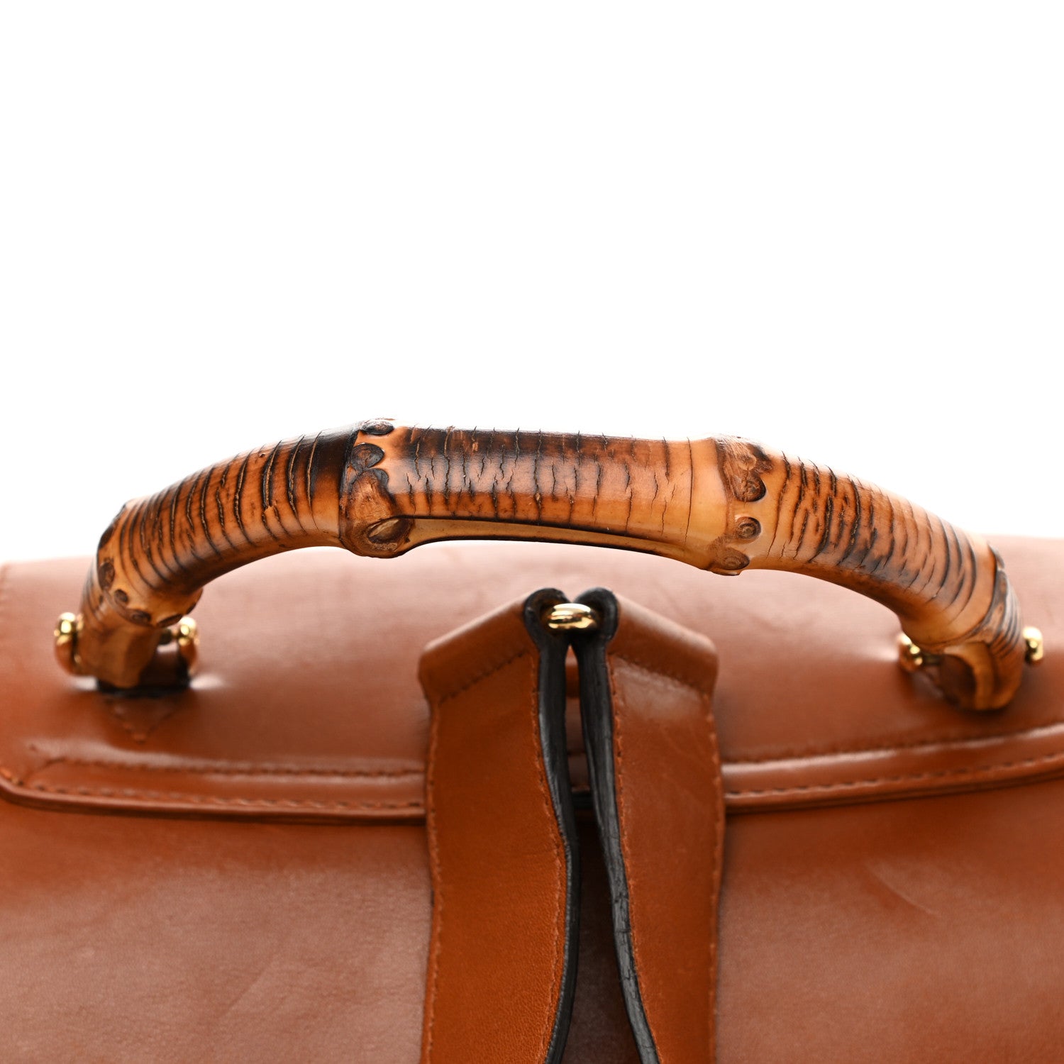 Gucci Calfskin Bamboo Backpack Brown 13 of 17