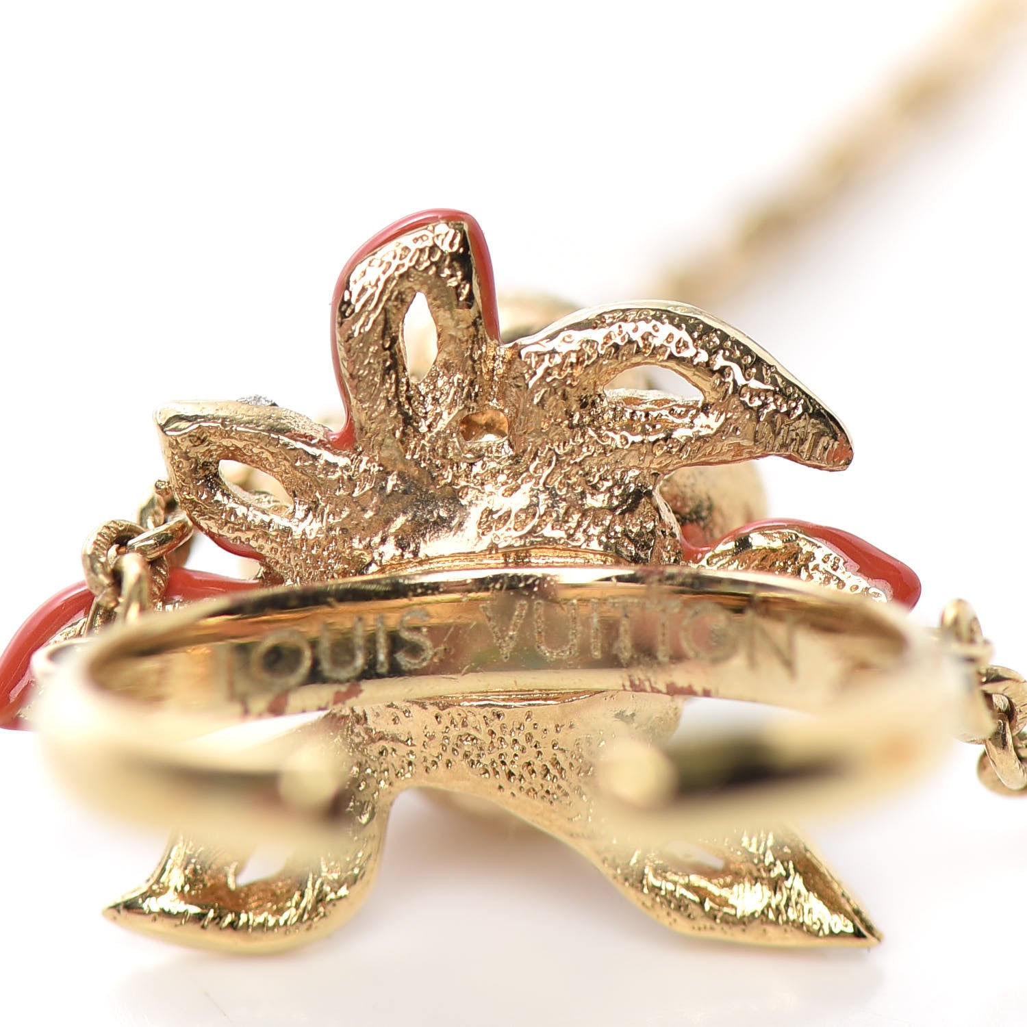 Louis Vuitton Crystal Strass Miss Windsor Fleur Ring Set Gold 6 of 7