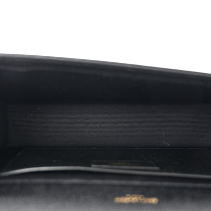 Saint Laurent Grain De Poudre Medium Classic Monogram Kate Satchel Black 5 of 10