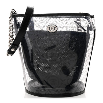 Chanel Crumpled Calfskin PVC Bucket Bag Black 1 of 11