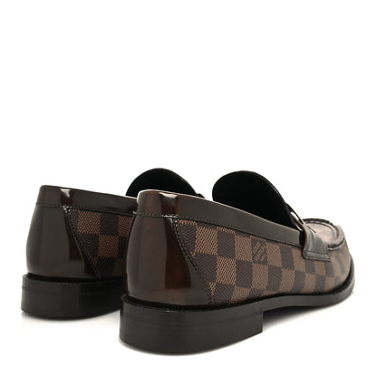 Louis Vuitton Damier Ebene Calfskin Mens Major Loafers 10.5 4 of 8