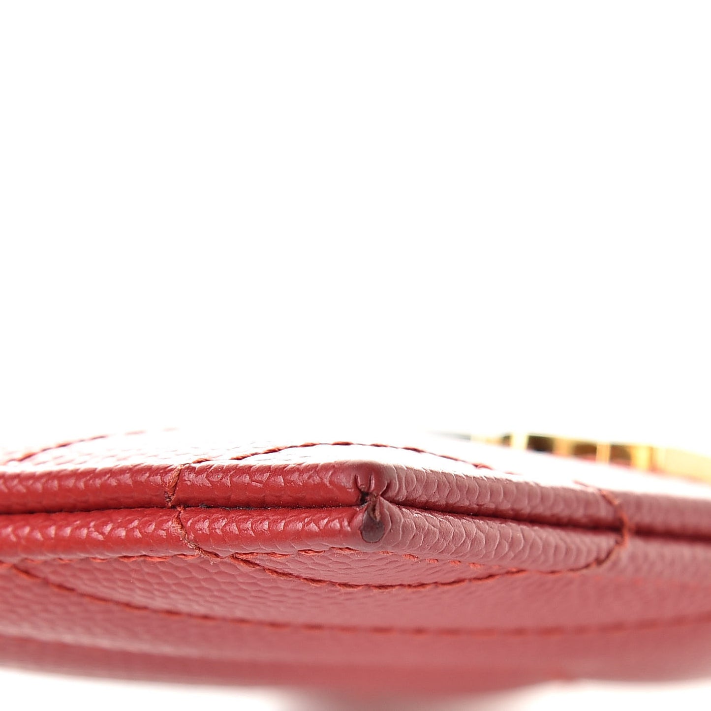 Grain De Poudre Matelasse Chevron Monogram Credit Card Case New Red