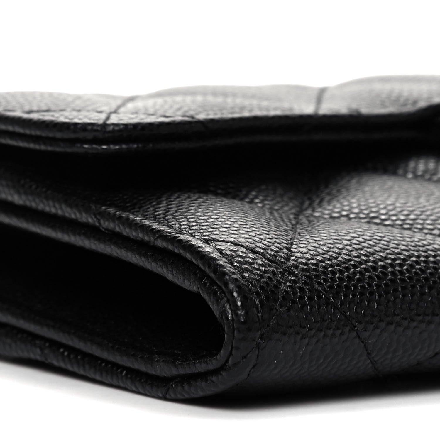 Chanel Caviar Quilted Medium Gusset Flap Wallet Black 8 of 10