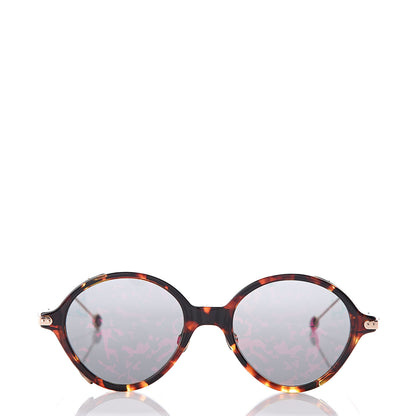 Christian Dior Acetate Leaf Print Umbrage Round Sunglasses Pink Foliage 2 of 7