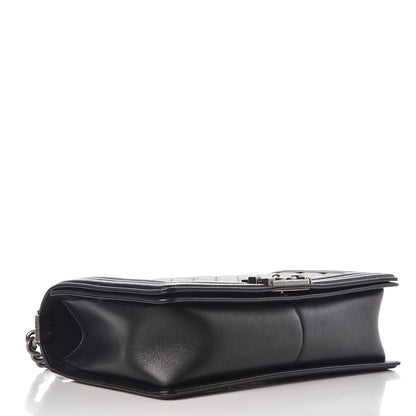 Chanel Metallic Calfskin Quilted New Medium Boy Flap Black 4 of 9