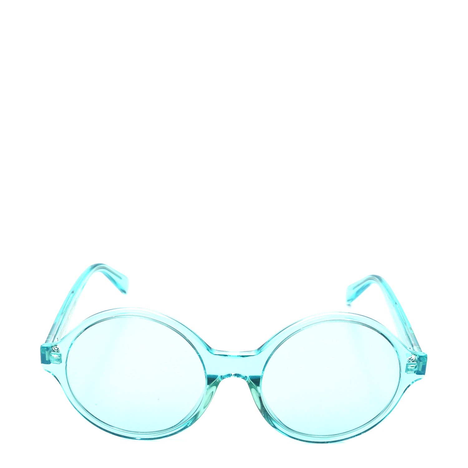Celine Round Sunglasses CL 40051/I Transparent Blue 2 of 6