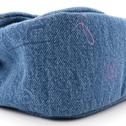 Chanel Denim Quilted Mini Denim Mood Rectangular Flap Blue Multicolor 9 of 11