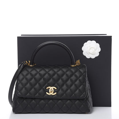Chanel Caviar Quilted Small Coco Handle Flap Black 10 of 10