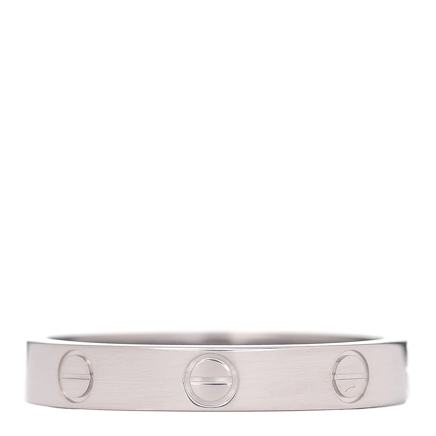 Cartier 18K White Gold 4mm LOVE Wedding Band Ring 60 9 3 of 4