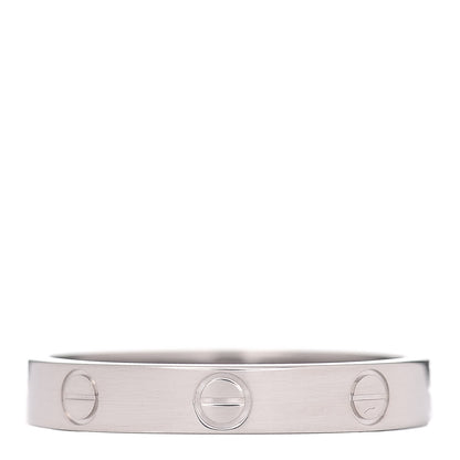 Cartier 18K White Gold 4mm LOVE Wedding Band Ring 60 9 3 of 4