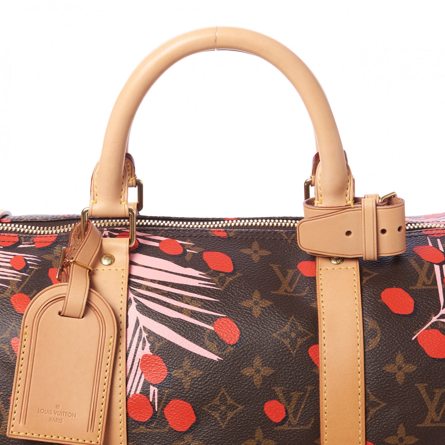Monogram Jungle Dots Keepall Bandouliere 50 Sugar Pink Poppy