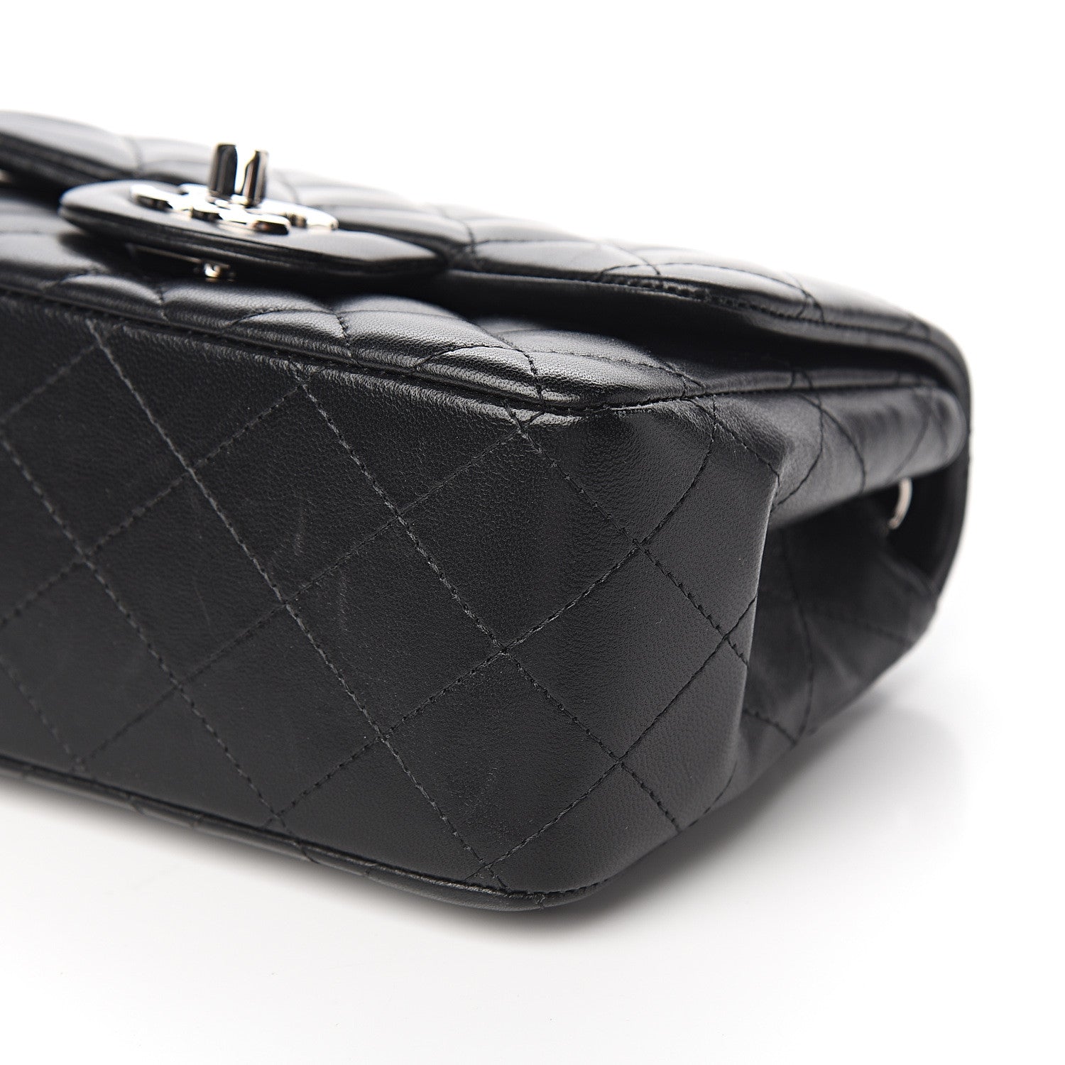 Chanel Lambskin Quilted Mini Square Flap Black 8 of 13