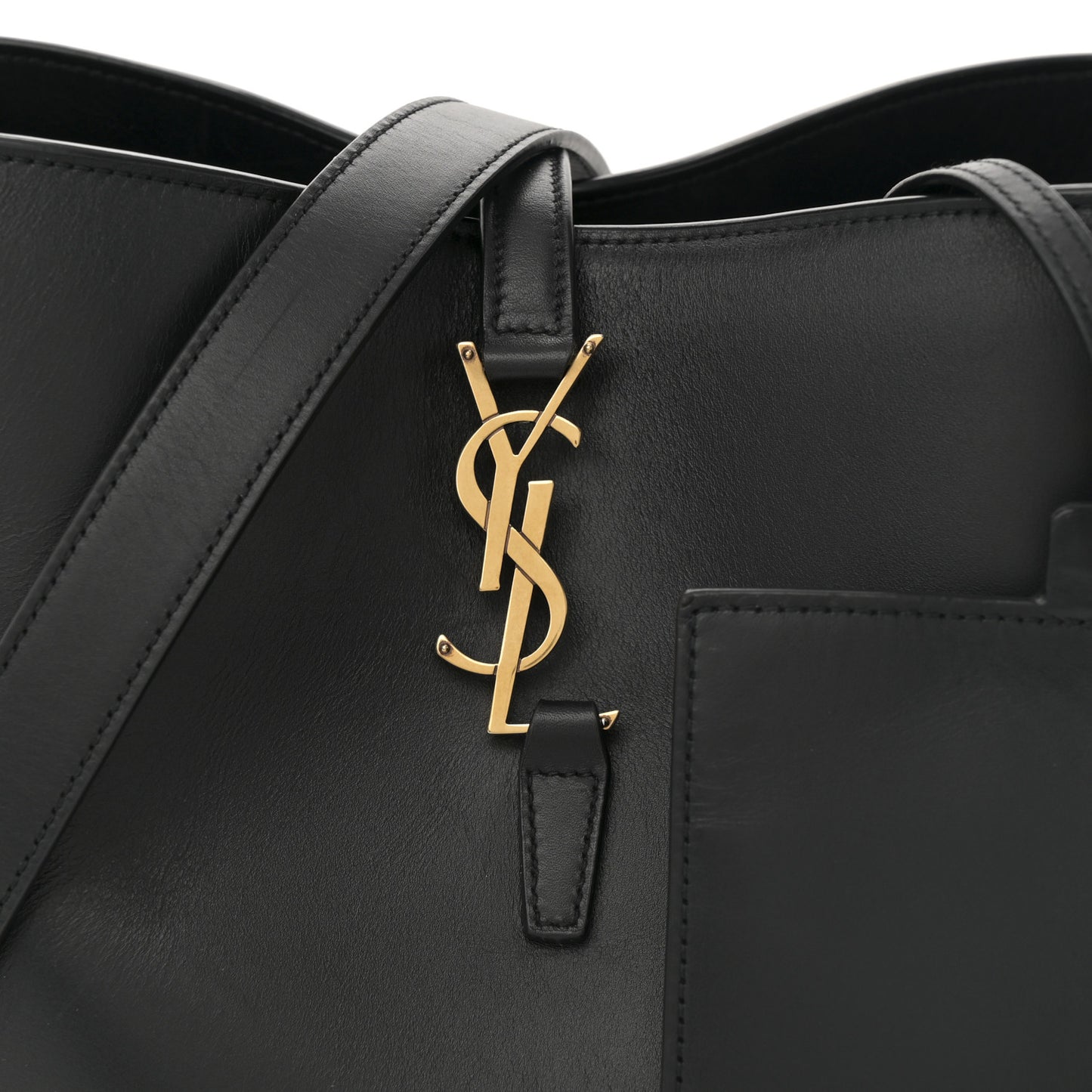 Shiny Calfskin Le 37 Bucket Bag Black