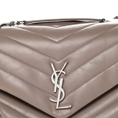 Saint Laurent Calfskin Y Quilted Monogram Medium Loulou Chain Satchel Mink 8 of 12