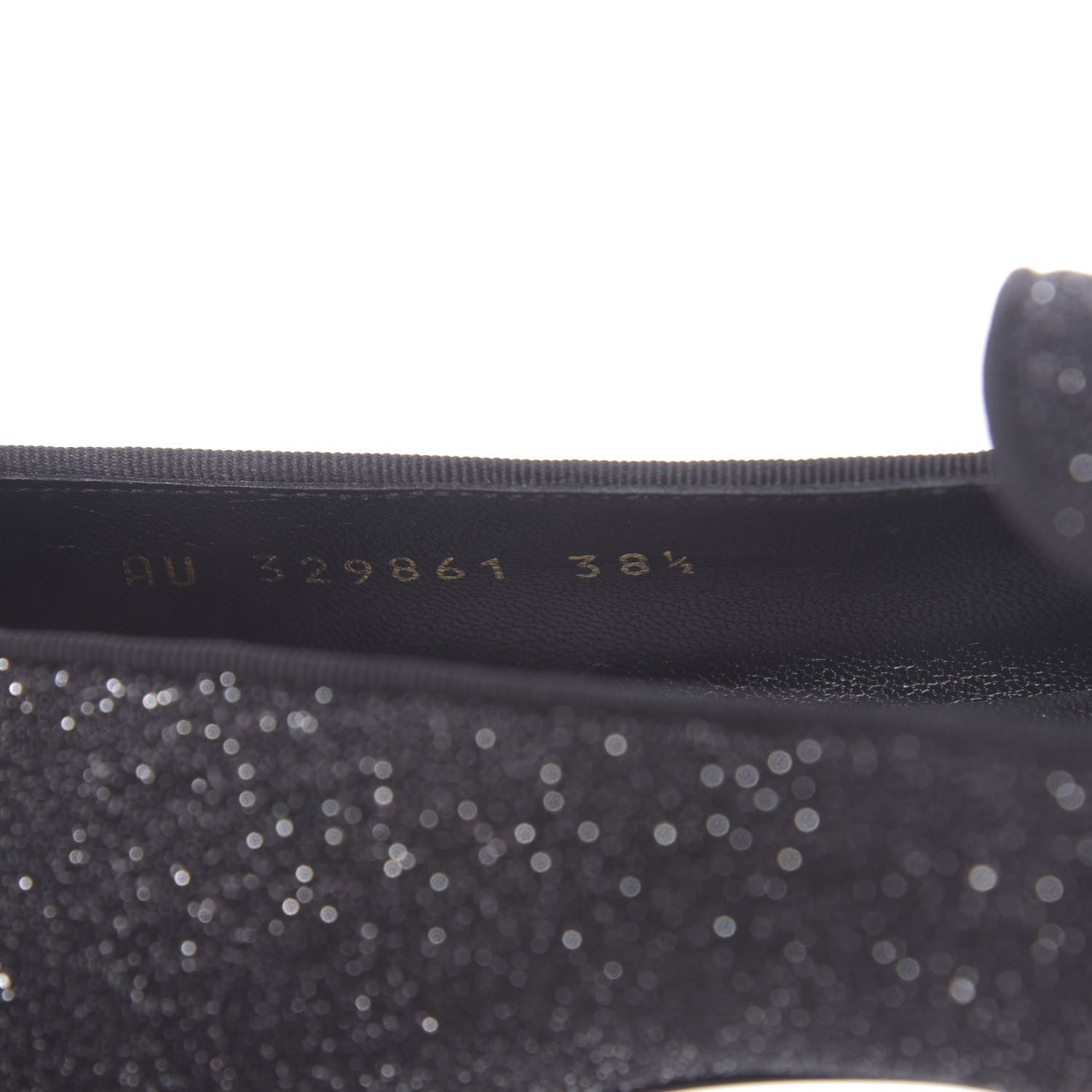 Saint Laurent Metallic Calfskin Smoking Slipper Flat Loafers 38.5 Black Glitter 7 of 8