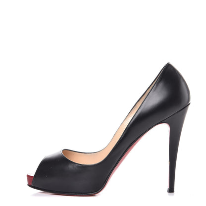 Christian Louboutin Kid Very Prive 120 Pumps 40 Black Red 1 of 12