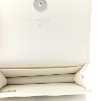 Chanel Lambskin Quilted CC Hook Card Holder White 5 of 8