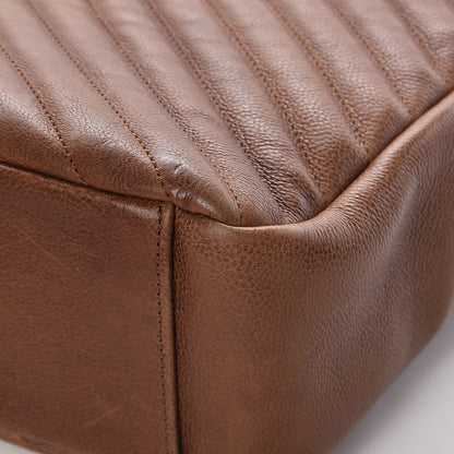 Saint Laurent Calfskin Matelasse Chevron Monogram Large College Bag Cognac 14 of 17
