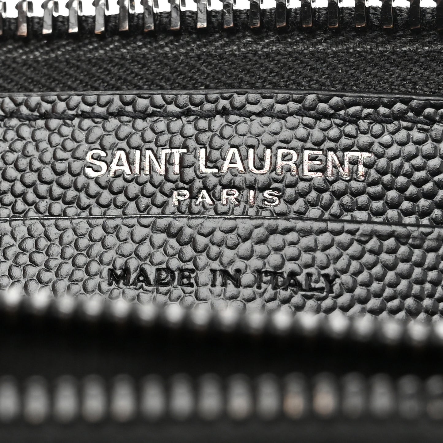 Grain De Poudre Matelasse Chevron Monogram Monochrome Zip Around Wallet Black