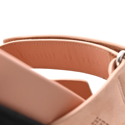 Hermes Suede Goatskin Womens Chypre Sandals 39 Nude 9 of 10