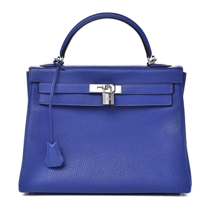 Hermes Togo Kelly Retourne 32 Bleu Electrique 1 of 37