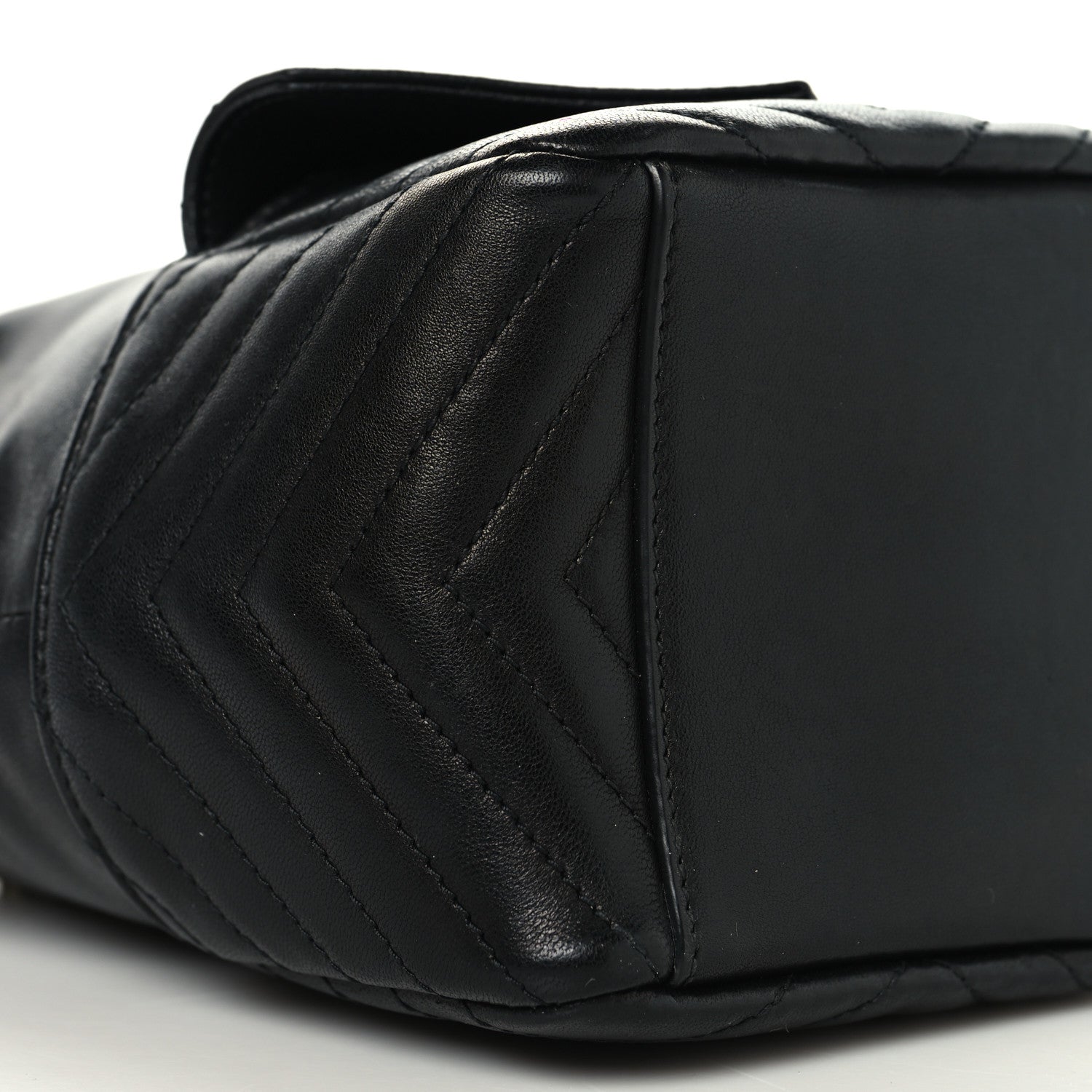 Saint Laurent Lambskin Matelasse Monogram Joe Nano Bucket Bag Black 9 of 10
