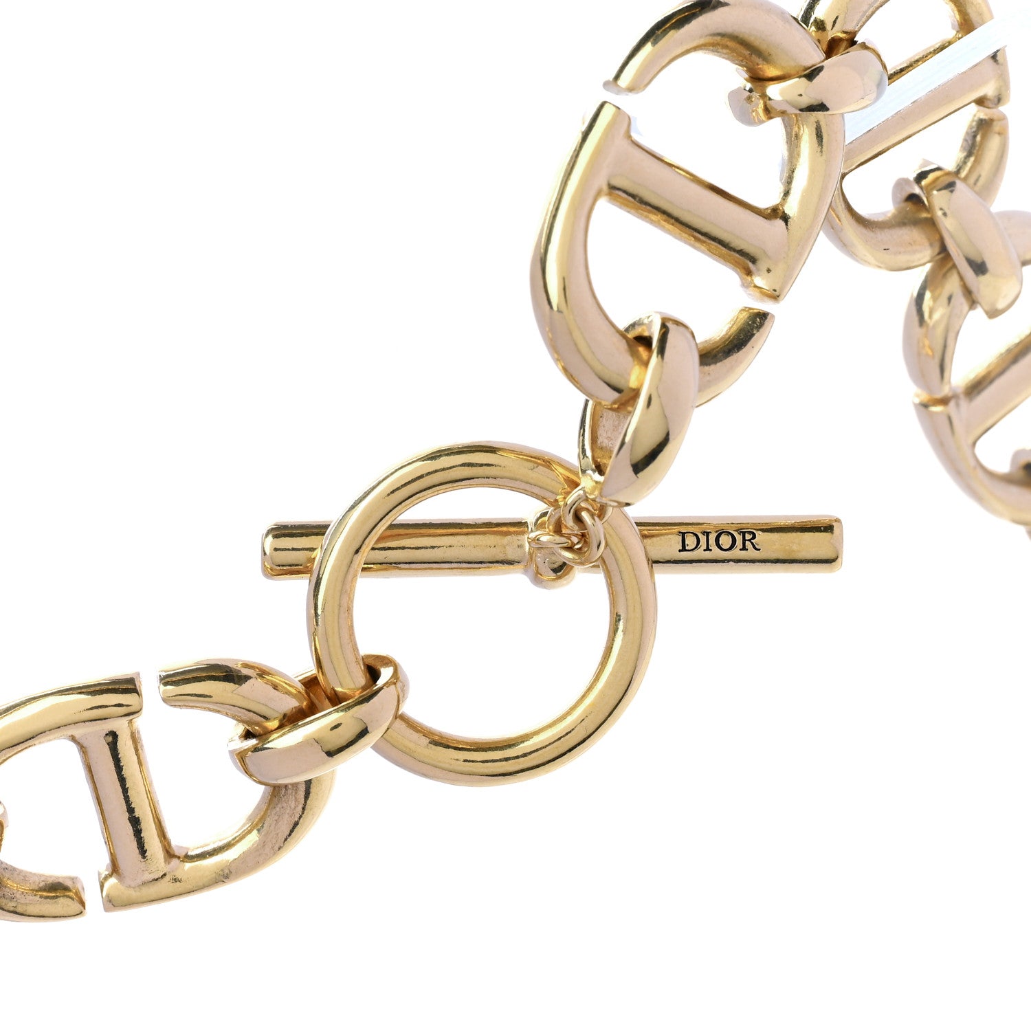 Christian Dior Metal CD Choker Necklace Gold 5 of 5