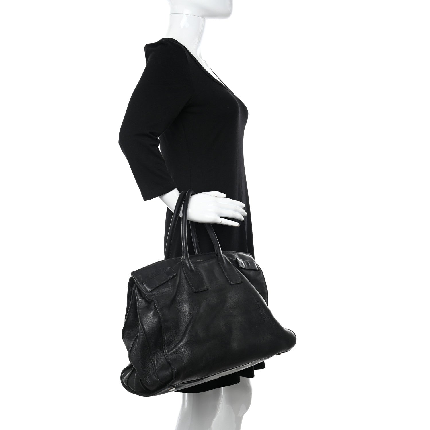 Saint Laurent Calfskin Large Sac de Jour Carryall Black 2 of 18