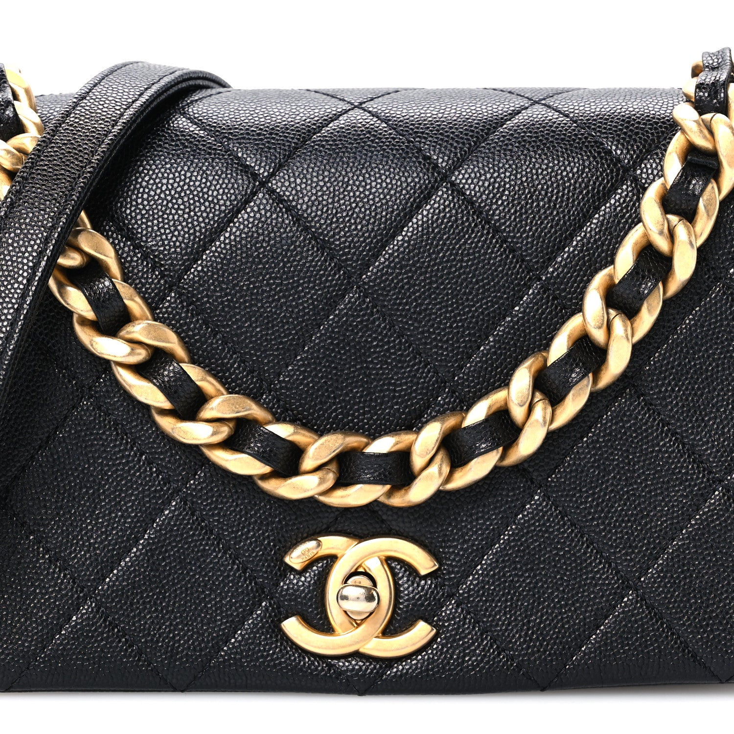 Chanel Caviar Quilted Small Fashion Therapy Flap Bag Black 9 of 11